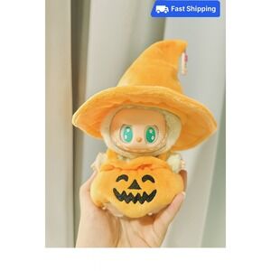 17cm Kawaii Labubu Doll Clothes Pumpkin Outfit‎ Set Christmas Gift for EXO Fans